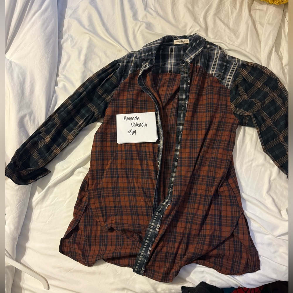 Natural Life Drop Shoulder Flannel button up